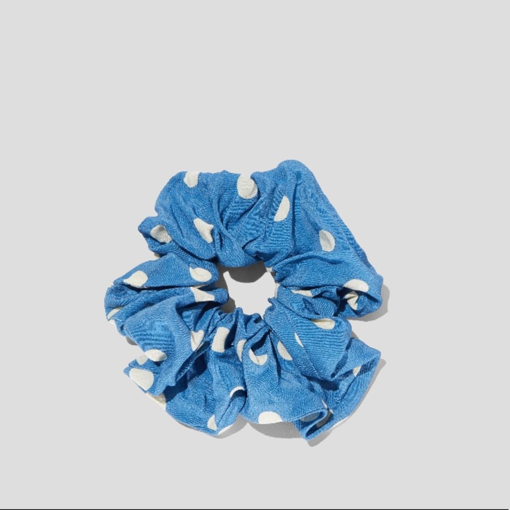Marc Jacobs The Polka Dot Scrunchie Blue White